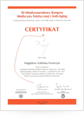 Certyfikat - Konferencja - Lasery w medycynie estetycznej