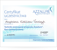 Certyfikat - Techniki stosowania preparatu Azzalure